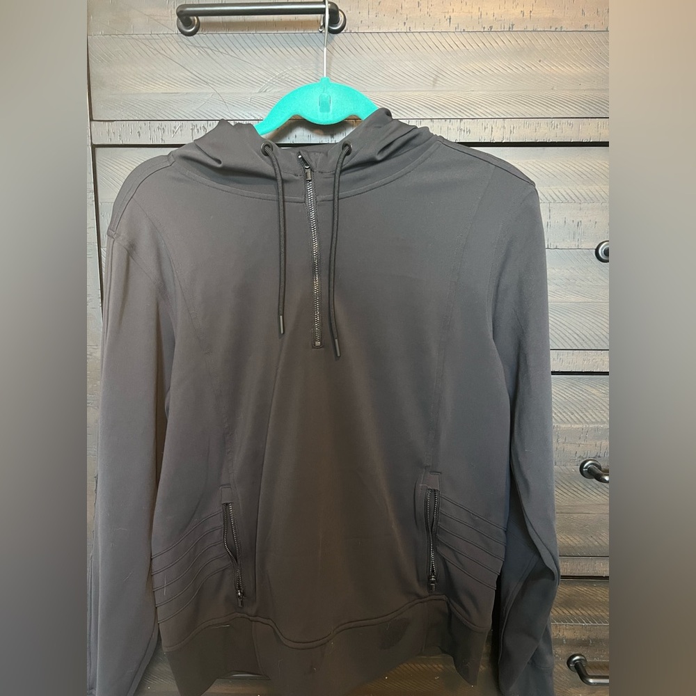 Athleta Black Zip-Up Hoodie Pullover